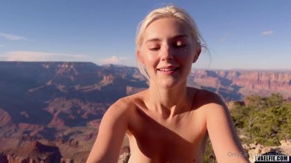 Красивый секс в горах с молодой блондинкой №1