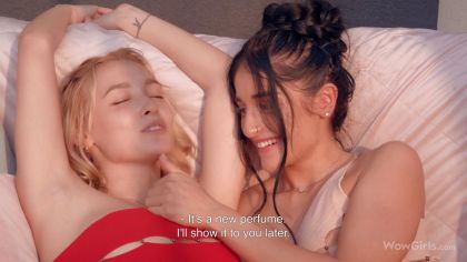 Худые красотки балуют друг друга мокрыми язычками №2