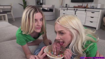 Худые подружки ебутся с парнем и сосут №2