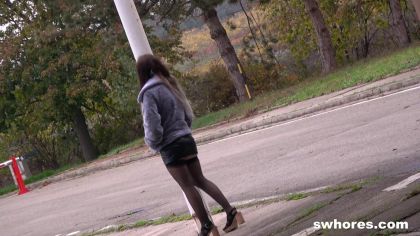 Выебал шлюху на улице после минета в машине №1